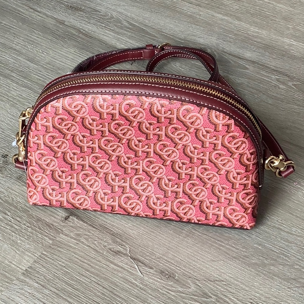 Coach pink Madi crossbody monogram bag